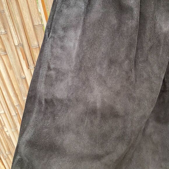 Ralph Lauren Collection purple label  100% Suede Midi Flare Skirt sz 8 old money - Picture 7 of 8